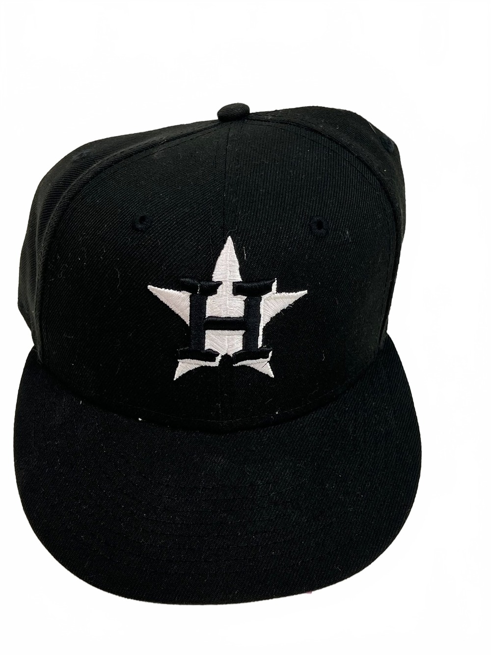 New Era Black White Hat Fitted Houston Astros